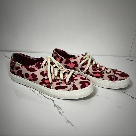 Kate Spade Keds Women’s Baby Pink Leopard Casual Cutesy Feminine Sneakers Size 7 - Picture 6 of 9